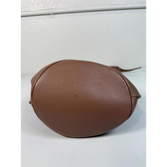Mansur Gavriel Tan Champagne Bucket Bag with Missing Drawstrings and Stains - Picture 7 of 11
